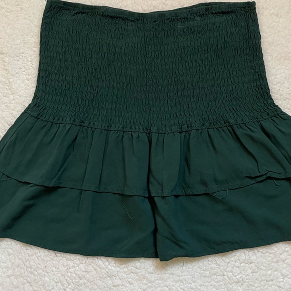 Wild Fable green smocked ruffle skirt/top - Picture 2 of 6